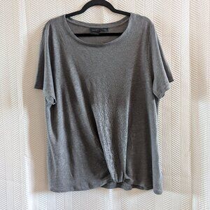 RACHEL Roy 100% linen crewneck t shirt size XL minimalist casual tee normcore